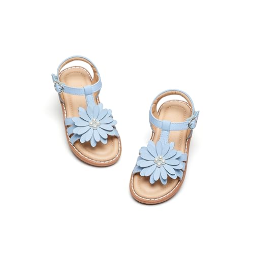 Image of Flaryzone Girls Sandals Open Toe Summer Flats Dress Sandals Shoes Toddler /Little Kid