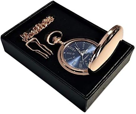 Miniatura 4 de Reloj de bolsillo personalizado, reloj de bolsillo personalizado grabado. Caja incluida, cadena de acero inoxidable y grabado incluido.