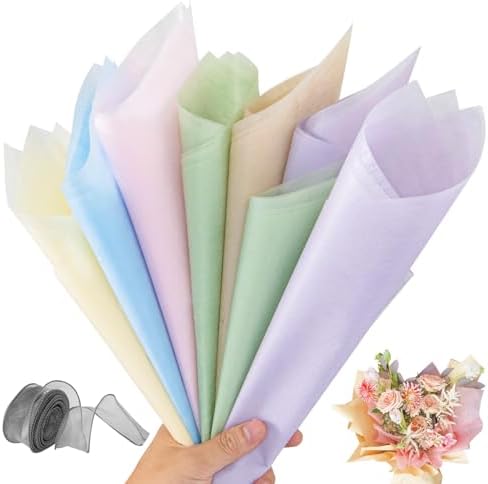 VinTS 48 Sheets Cotton Wrapping Flower Lining Paper,Korean Style ...