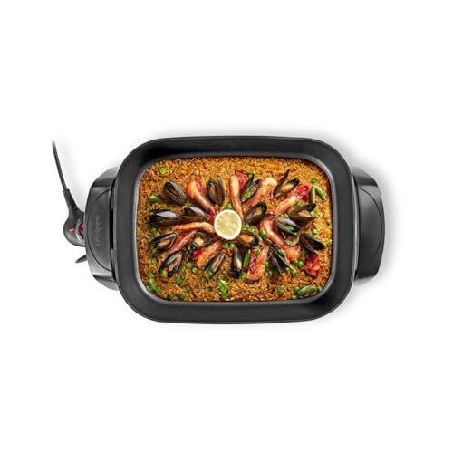 NEDIS Poêle à Frire Électrique - 2200 W - 7.0 L - Indicateur d'alimentation - Controle de la Température Réglable - 40 cm - Aluminium/Plastique - Noir FCSP110EBK40 – Image 5