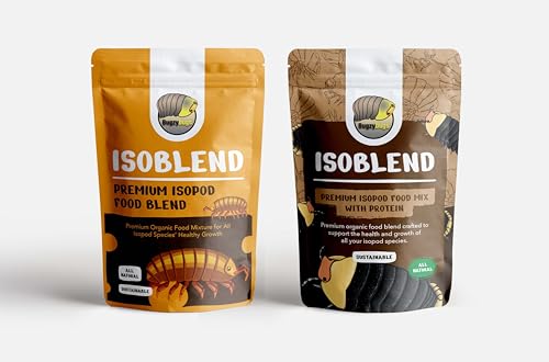 Bugzy Bugs Isoblend Premium Isopod Food Set Natural Protein and Vegetable Dry Mix for Isopods Feeder Insects