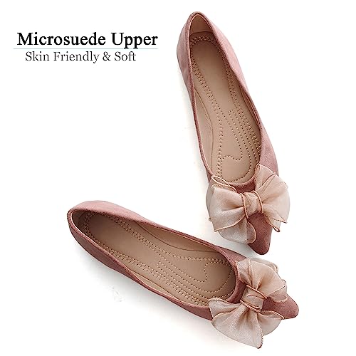 Image of Dear Time Women's Ballet Flats Dress Ballet Shoes Slip on for Office Work Comfortable Shoes