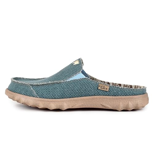 IL COMFORT È STATO AGGIORNATO - Vi presentiamo le Chaise, il nostro ultimo modello di scarpe di tela superleggere e convertibili per uomo e combinazione di cursori di Kickback. Un ottimo paio di scarpe casual da uomo per l'estate. Indossatele come scarpe da mare, da barca o come pantofole da uomo per l'interno, perfette per tutte le occasioni.