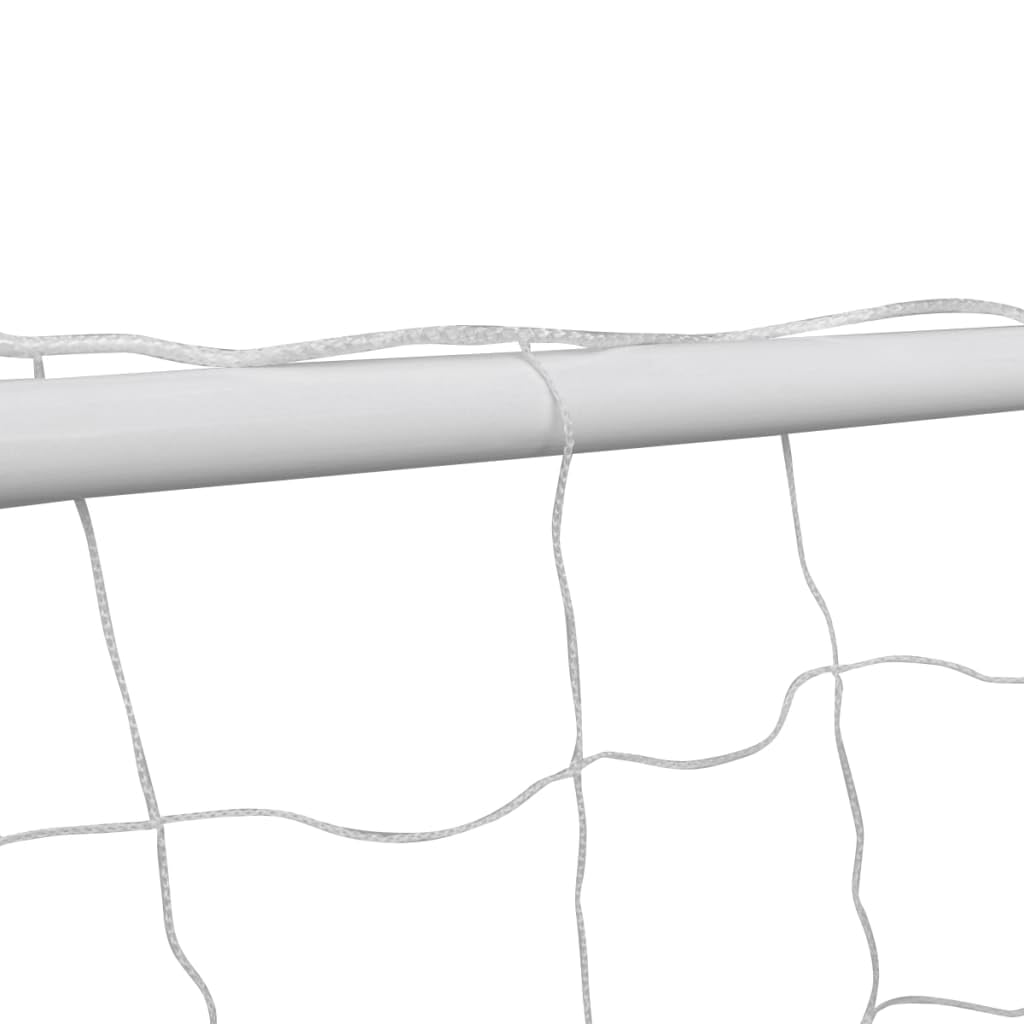 Fußballtornetze 2 Stück 240 x 90 x 150 cm Stahlrahmen mit wetterfestem 100% Polyester Netz, inklusive 16 Stahlhaken, faltbar und tragbar für Training, Freizeit, Garten