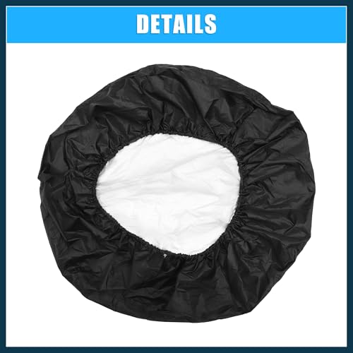 Image of Universal 190T Polyester Spare Tire Cover for Jeep Trailer RV SUV Truck Wheel Suitable for Tires Size 27 inch-28 inch Fit Overall Wheel Diameter 15 Inch Automotive Parts