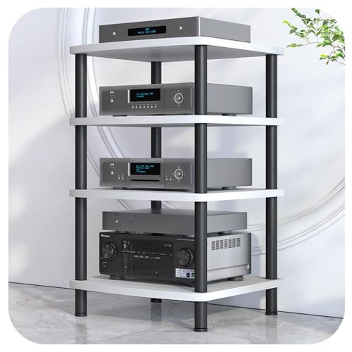 Meuble de rangement ouvert multimédia blanc pour sublimer le design de votre salon
