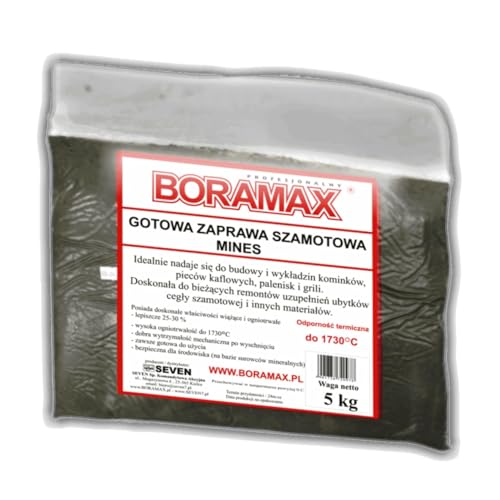 Feuerfester Schamottemörtel - Hitzebeständiger Fertigmörtel für Kamine und Öfen bis zu 1730°C (5,0kg) Feuerfester Schamottemörtel - Hitzebeständiger Fertigmörtel für Kamine und Öfen bis zu 1730°C (5,0kg)