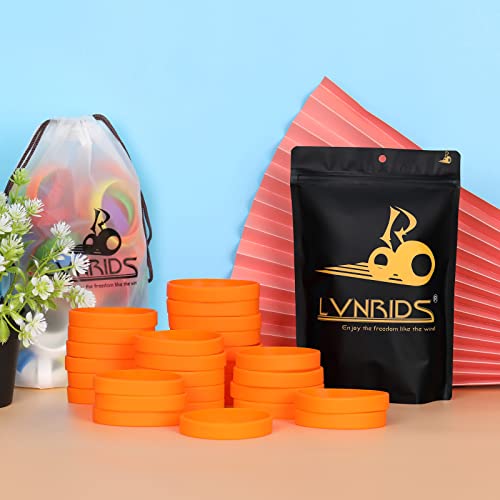 LVNRIDS 30 PCS Silicone Bracelets Wristbands for kid Sports Rubber Elastic Wristband Bracelet for School Activity Party Favors Decorations Orange - Image 2