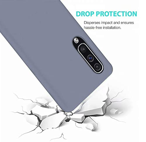 Image of DIZORO Liquid Silicone Soft Back Cover Case Designed for Samsung Galaxy A50 (Lavender Gray)