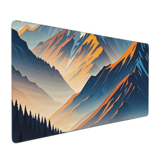 Tapis de souris de jeu dégradé Color Mountain fluide et antidérapant pour clavier