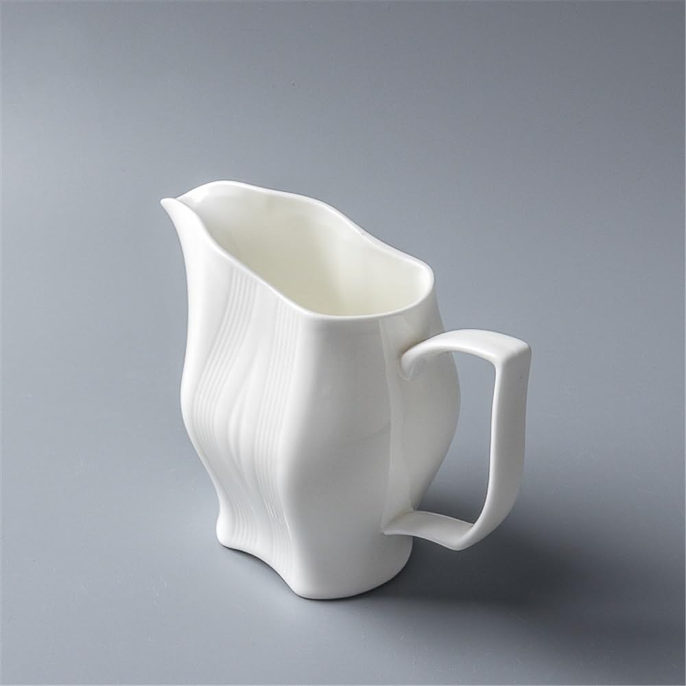 Brocca per latte, salsiera, tazza per acqua, brocca per panna, caffè, zucchero e salse, 300 ml, in ceramica con manico, ideale per il Giorno del Ringraziamento, per riscaldare, per condire insala