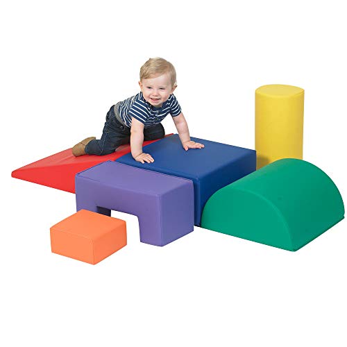 Children's Factory Climb & Play 6 Piece Set for Toddlers, Baby Climbing Toys, Indoor Play Equipment for Homeschool/Classroom/Playroom, Primary Colors