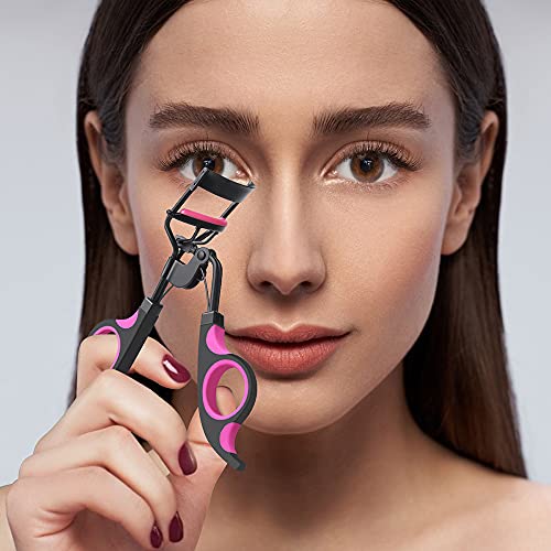 Qiuyan-Black-Handle-Eyelash-Lash-Curler-Handle-Tools-with-5-Replacement-Silicone-Refill-Pads-for-Makeup-Cosmetic