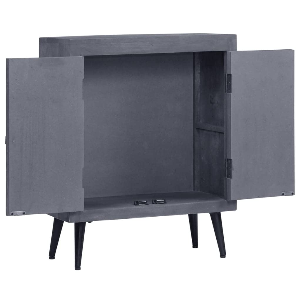 Kredens z litego drewna mango, 60 x 30 x 76 cm, komoda na korytarz, szafka komodowa, szafka na pranie do sypialni