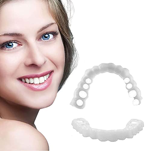 Fake Teeth，Cosmetic Denture Veneers For Upper And Lower Jaw- Natural Shade Fake Veneer-Perfect Braces And Whitening Substitutes, Suitable For Everyone #TOP7