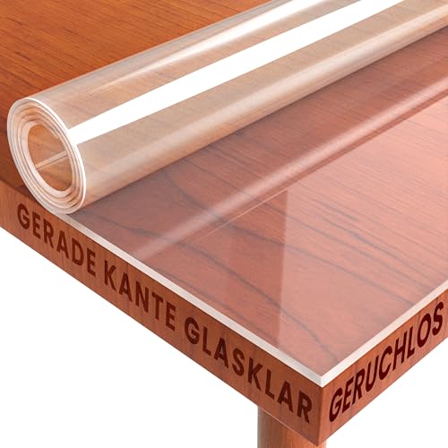Transparente Tischfolie Schutzfolie Folie Eckig 40 x 40 cm Maschinenzuschnitt Tischdecke Schutztischdecke