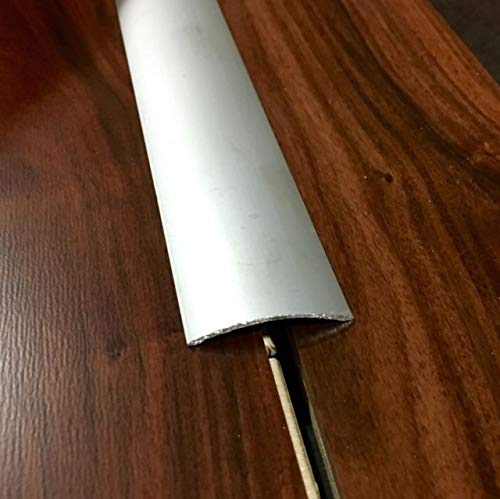 Cubrejuntas semicircular de aluminio plateado 30 x 3 x 270 mm Cover