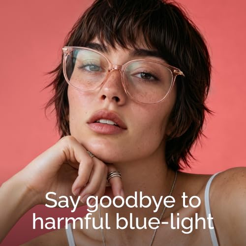 Image of Gaoye Blue Light Blocking Glasses - Trending Round TR90 Frames, Metal Arms, UV400 Protection - Matching Soft Case