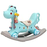 ASIENTOS CÓMODOS: este juguete para montar a caballo para niños pequeños tiene un asiento cómodo. Permite que su hijo se siente y juegue durante horas. Para mayor comodidad, hay reposapiés abatibles.
