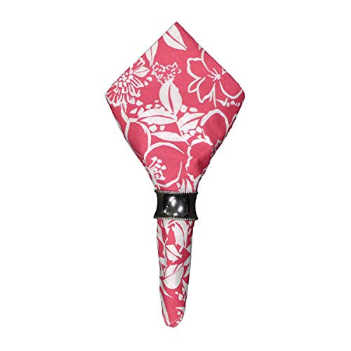 Set de 6 Servilletas de Tela C&F Home Rojo Floral Cuadradas miniatura 3