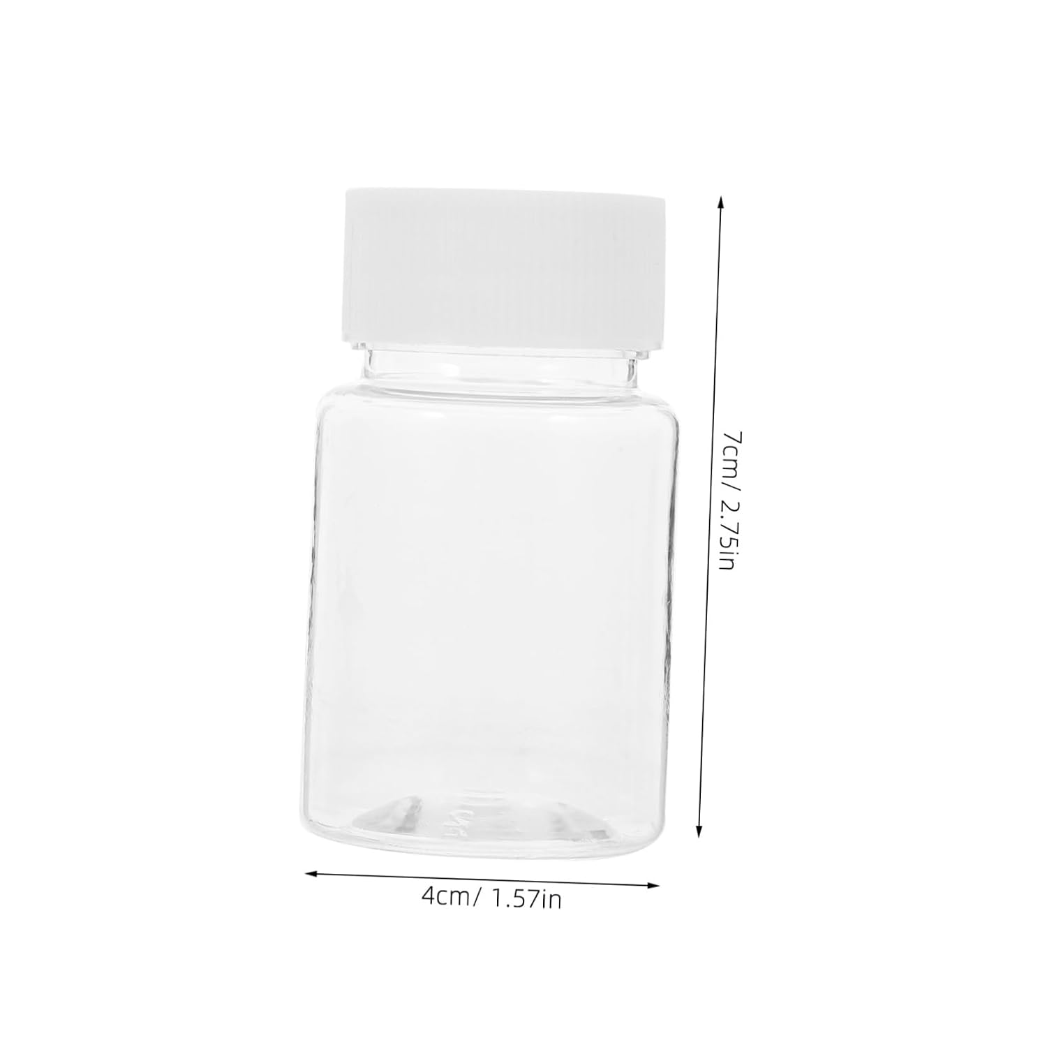 SOLUSTRE 12pcs Plastic Travel Medicine Bottles Caps Food Sealing Containers for Capsules and Items Easy Pouring and Storage