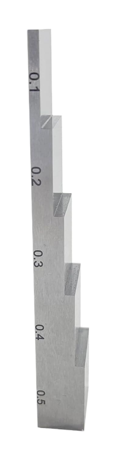 5 Step 0.1'' 0.2'' 0.3'' 0.4'' 0.5'' 1018 Steel Calibration Test Block for Ultrasonic Thickness Gauge