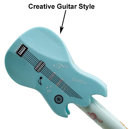 Maydahui Pack de 8 Bolígrafos Rollerbola Forma Guitarra miniatura 3