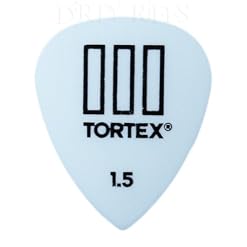 Modèle Tortex TIII Dunlop Lot de 12 médiators/plectres 1.50 mm blanc dans une boîte de rangement pratique - Les Beatles, Paul McCartney, John Lennon, RIngo Starr, George Harrison