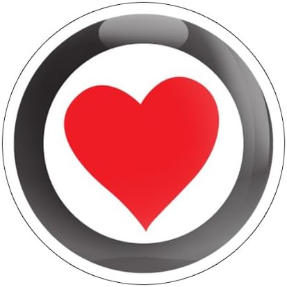 Girl Heart 102 - 3" Magnetic Grill Badge / UV Stable & Weather-Proof / Works with GoBadges Grill Badge Holder