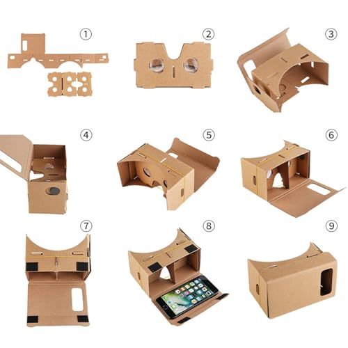 Image of Vr Box, Cardboard,3D with Cardboard and Headsets for Mobile