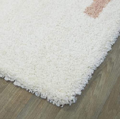 Image of FRESH FROM LOOM Royal Heritage Edition 36x60 Inch | Premium Shaggy Fur Rug Runner | Anti-Skid Bedroom Carpet | Carpets For Living Area Office Sofa Room (3x5 Feet ),Modern White Grey