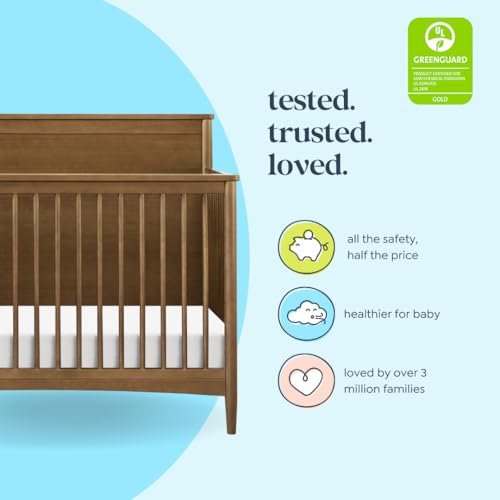 Image of Davinci Frem 4-in-1 Convertible Crib in Walnut, GREENGUARD Gold Certified
