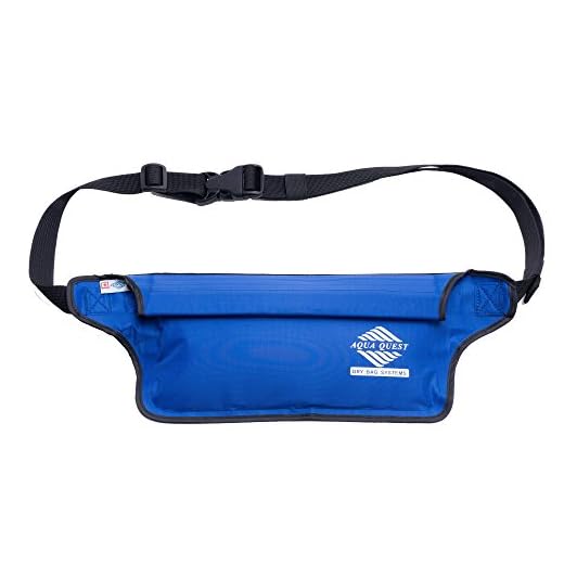 Aqua Quest AQUAROO Blue Waterproof Running Belt Hidden Wallet for Boating, Kayaking, Biking, Jogging