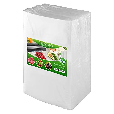SurpOxyLoc 4mil100 Quart Size 8x12Inch Vacuum Freezer Sealer Bags for Food,BPA Free, Heavy Duty Commercial Grade,Sous Vide Vaccume Safe,Universal Design Work with Any Types Vacuum Sealer Cover
