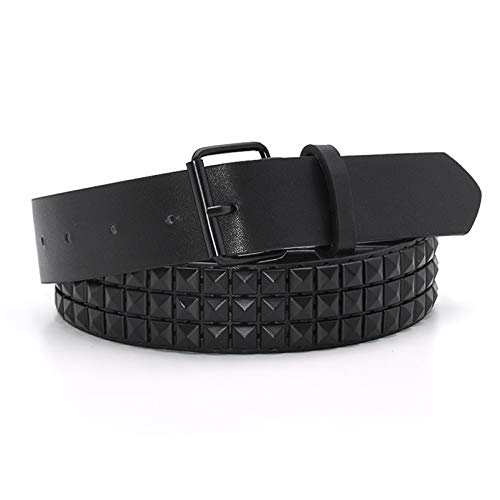 Square Buckle Stud Belt Rivet Belt Studded Belt for Men and Women's4