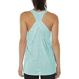 icyzone Dames Yoga Fitness Tank Top Lang – Training Jogging Mouwloos Shirt Sport Top Tops, Ice Green, s