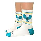 PBF Pickleball Socks Womens Quarter Length Turquoise Paddles Athletic Moisture Wicking Dri Fit Cotton