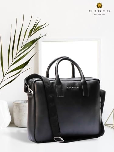 Image of Cross Mens Black High Volt Stylish 15 Inch Laptop Bag