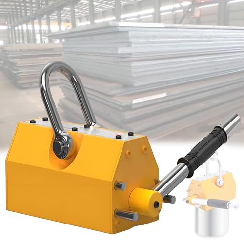 Permanent Magnetic Lifter, 220 to 1320lbs Pulling Capacity Steel Lifting Magnet, Portable with Release for Hoist, Shop Crane, Block and Board, 400kg