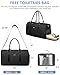 Women Weekender Travel Duffle Bag: Travel Duffel Overnight Bags with Shoe Compartment Large Carry on Tote with Toiletry Bag Weekend Traveling Yoga Gym Hospital Bag for Women with Wet Pocket Black