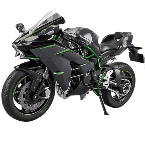 Moto Kawasaki Ninja H2R miniature 1:9 en alliage avec sons et lumières pour collectionneur