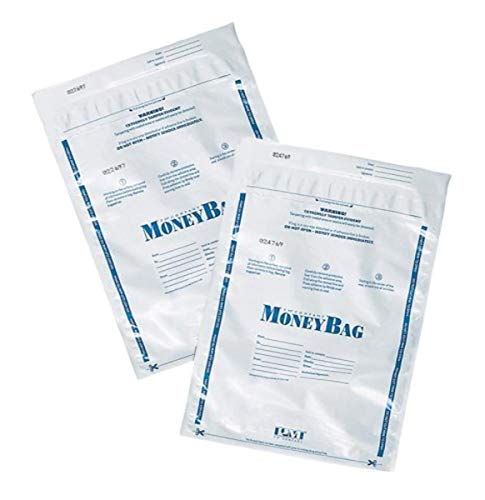 SecurIT Tamper-Evident Deposit Bag, Plastic, 9 X 12, White, 100/pack