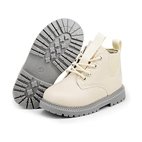 Timatego Toddler Boys Girls Hiking Boots Waterproof Non Slip Warm Winter Ankle Oxford Shoes Kids Rain Snow Boots(Toddler/Littler Kid)(10.5 littler kid 04 beige) Cover