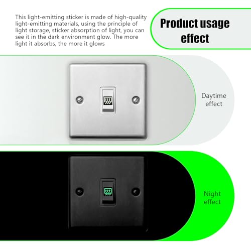 Image of 117 PCS Car Center Console Button Sticker, Car Self-Adhesive Night Safety Luminous Sticker, Waterproof and Dustproof Switch Decorative Sticker, Universal for Most Car(Fluorescence Green)