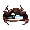Women Tote Bag Handbags PU Leather Fashion Hobo Shoulder Bags with Adjustable Shoulder Strap, M, Brown