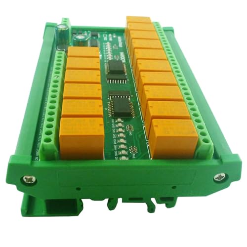 Module relais RS485 Modbus RTU pour centraliser 16 sorties électriques sur rail DIN