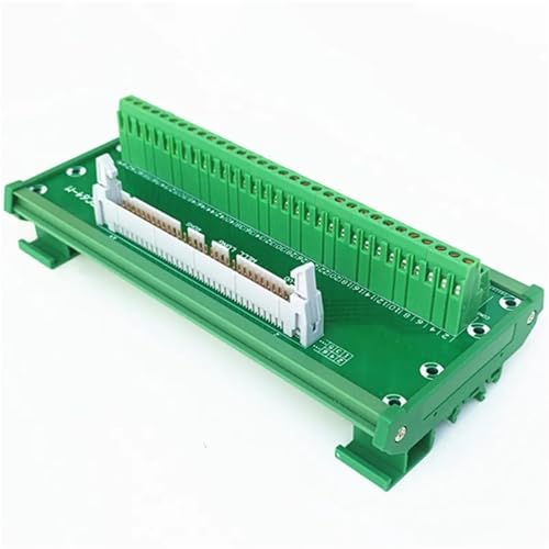 Image of IDC-64 DIN Rail Mounted Interface Module 2x32 Pins 0.1 inch Male Header Breakout Board, Terminal Block, Connector.