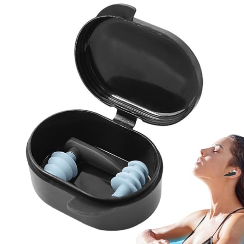 Tapones de silicona para oídos flotantes, protectores de ducha para adultos, cómodos sellos de agua, diseño ergonómico de 4 capas, conectores impermeables reutilizables para surfear en la piscina