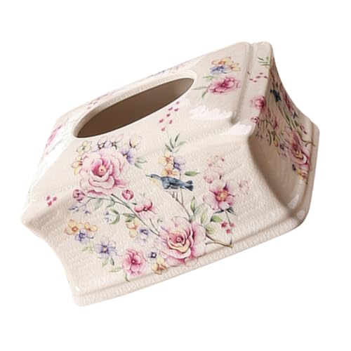 Boîte à mouchoirs céramique avec support de serviettes pratique - 2