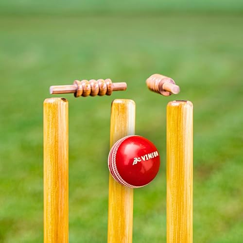 Image of Vinson Stokes Edition Tweenager (8-12 yrs) Plastic Cricket Kit Combo with a 450 gm Double Blade Bat, 750 gm Batting Side Stumps Set, 300 gm Bowling End Wicket, 2 Balls & a Storage Carry Bag.